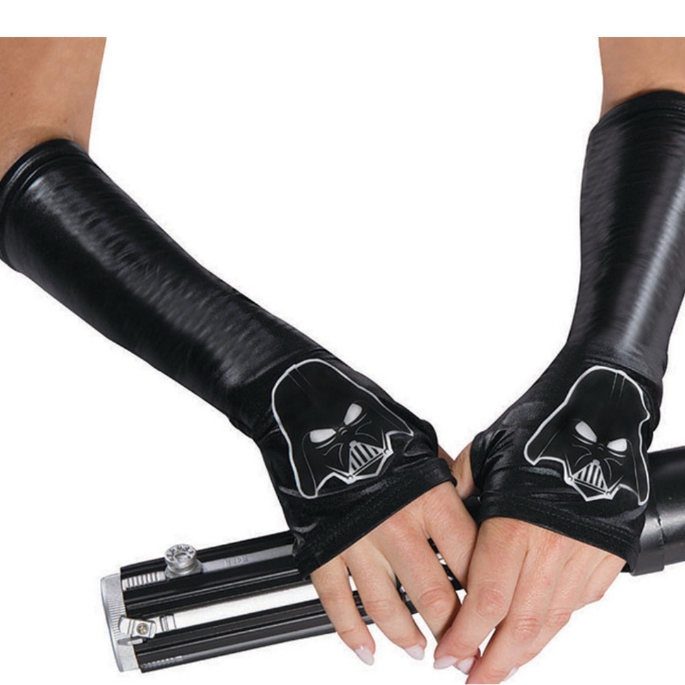 New Women’s Star Wars Black Arm Sleeves Darth Vader Glovelettes Disney